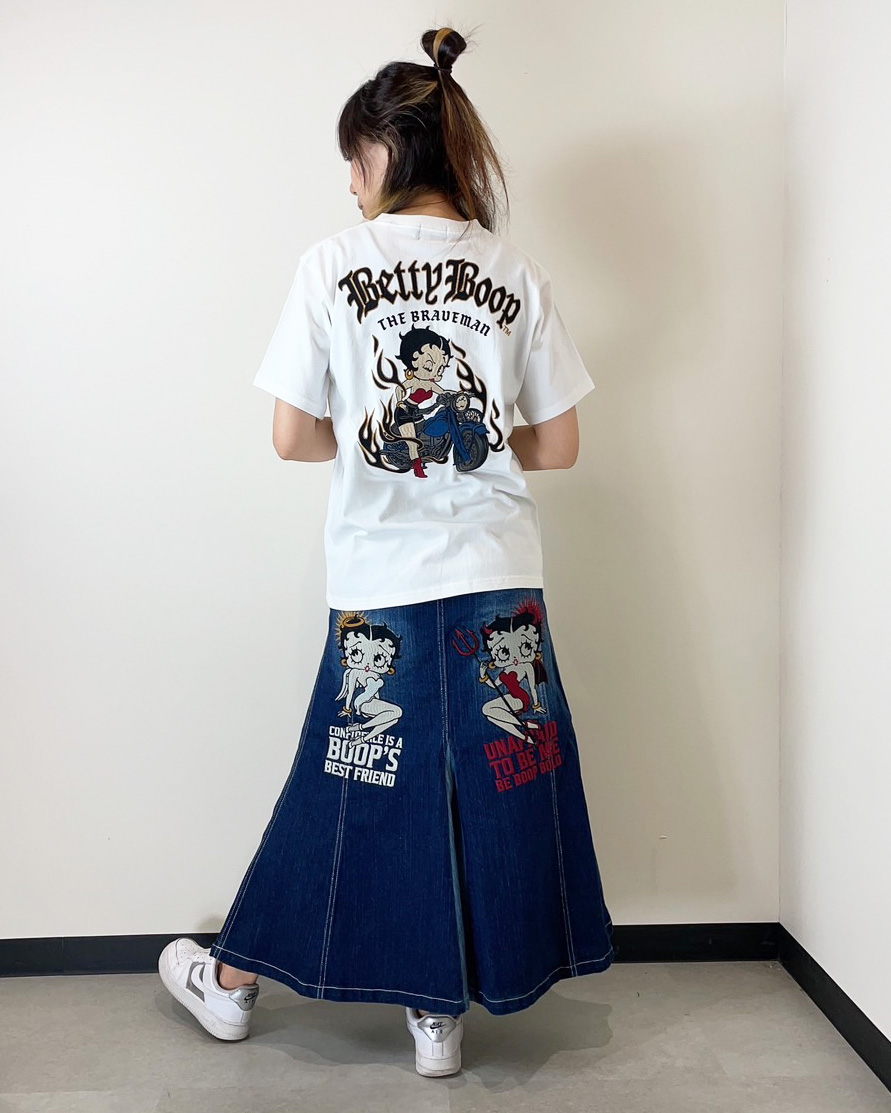 日本で発売 VANSON×BETTY BOOP ベティスカルデニムスカート Mサイズ ...